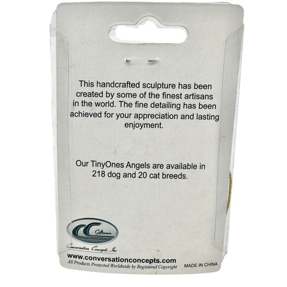 Basset Hound Angel Ornament Handcrafted Brown Dog with Gold Wings and Halo - Picture 4 of 5